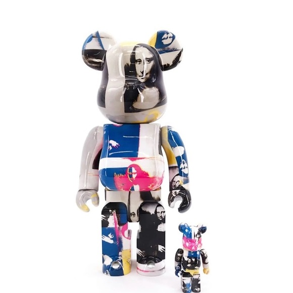 BEARBRICK Andy Warhol Double Mona Lisa 100+ 400% Medicom Toy Be@rbrick - Picture 1 of 1